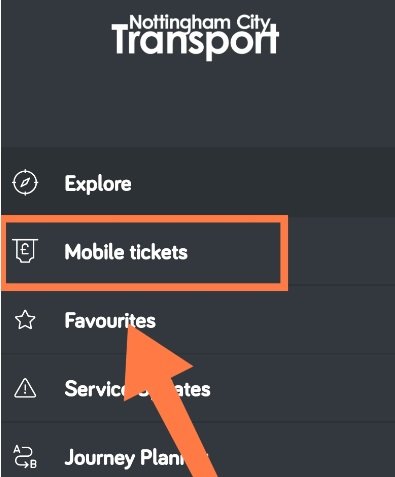 Buying a ticket in the app