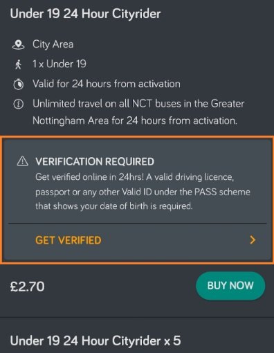 Verifying that you are under 19